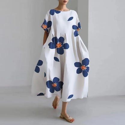 Dahlia - Bloemenprint Maxi Jurk