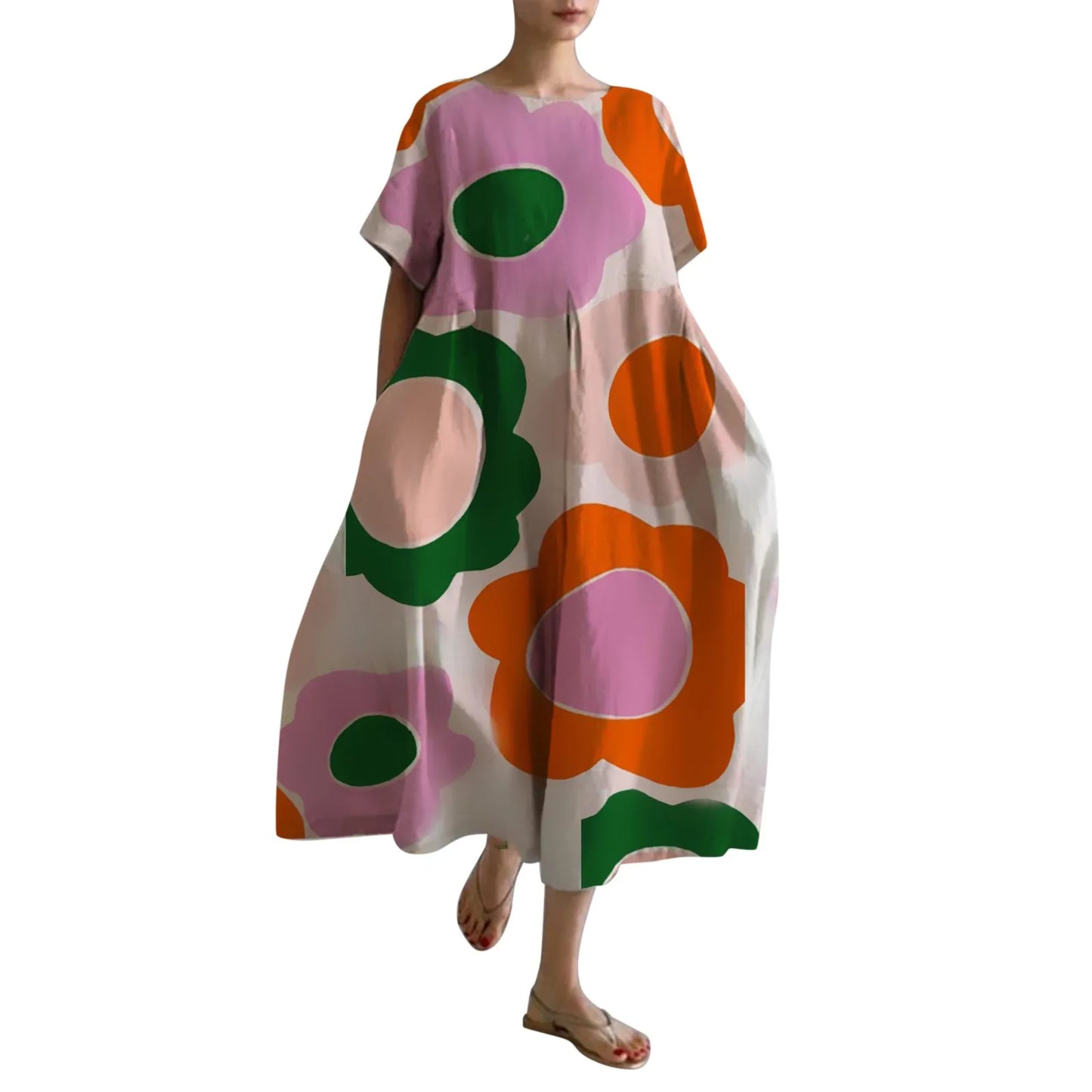 Dahlia - Bloemenprint Maxi Jurk